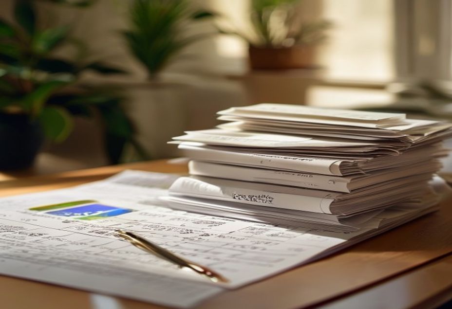 Contracheque com a rubrica salário-maternidade destacada ao lado de uma calculadora e de um calendário de 120 dias, representando o benefício pago pela empresa com posterior compensação previdenciária